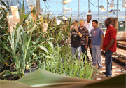 Ejeta working with students at Purdue University