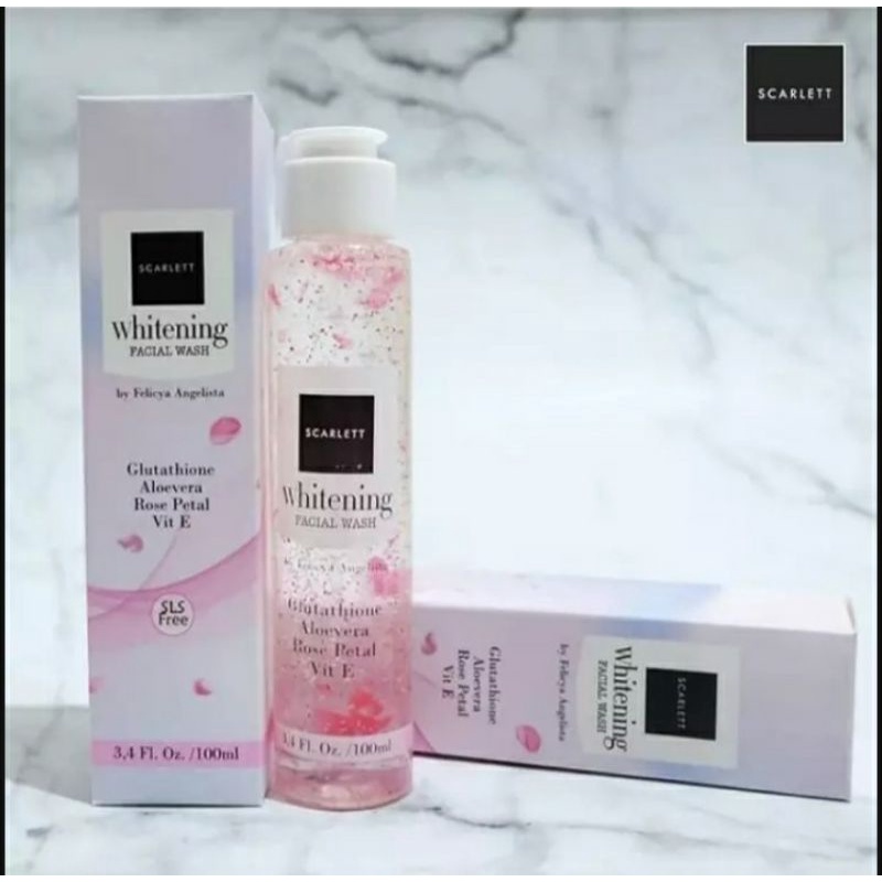 Scarlett Whitening facial wash 100ml Clear | Shopee Singapore